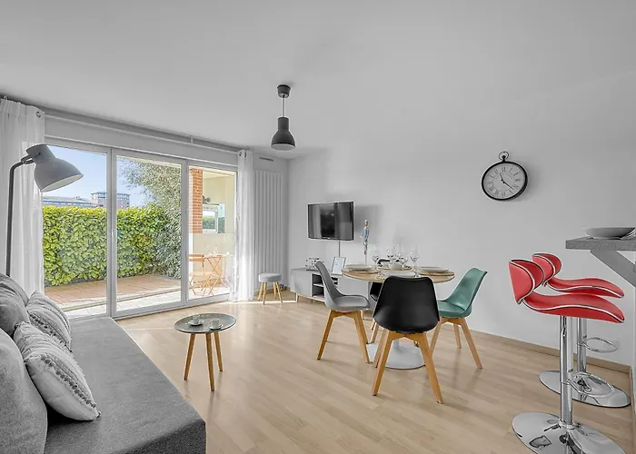 T2 Bord De Garonne Hypercentre Terrasse + Parking